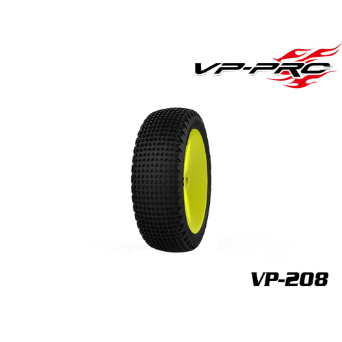 VP Pro - 1/10 Wheel and Tyre FVP PRO Cactus Evo M3 Premounted Yellow Rim for 1 /10 Buggy 2WD Front Tire