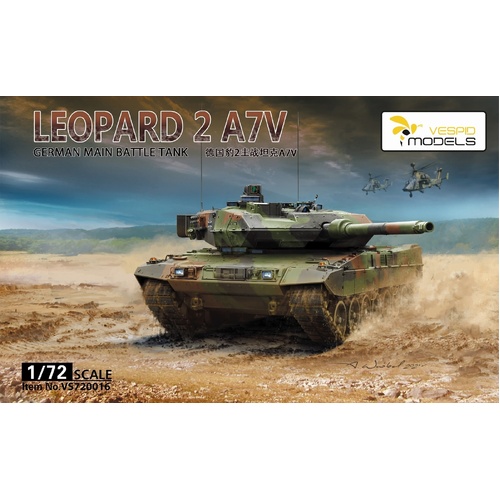 Vespid - 1/72 German Main Battle Tank Leopard 2 A7V Plastic Model Kit