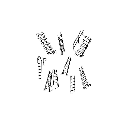 Walthers - HO Steps & Ladder Set (8)