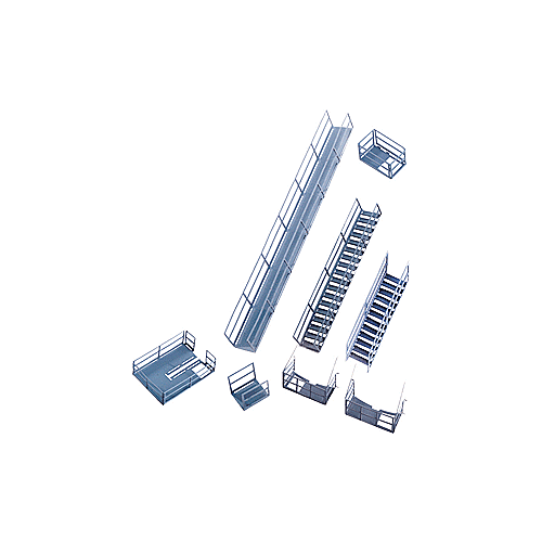 Walthers - HO Cornerstone Kit Platforms and Stairways - Etched Brass