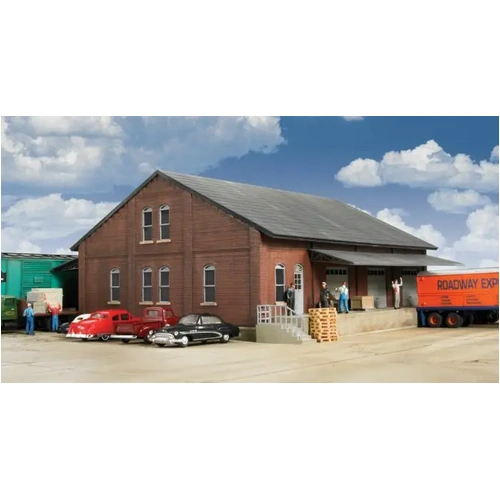 Walthers - HO Cornerstone Kit Brick Freight Shed