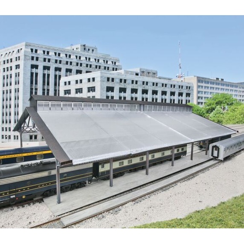 Walthers - HO Cornerstone Kit Train Shed w/Clear Roof