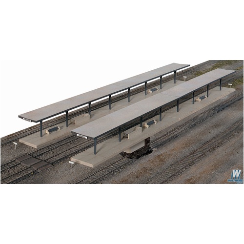 Walthers - HO Cornerstone Kit Butterfly Platform Shelter (4)