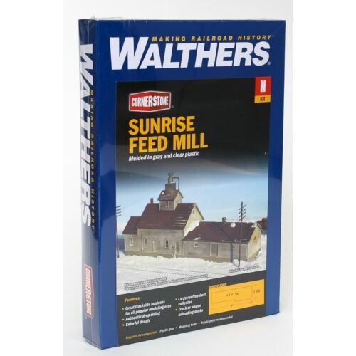 Walthers - N Cornerstone Kit Sunrise Feed Mill