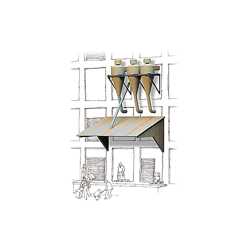 Walthers - HO Wall Mount Dust Collectors(3)