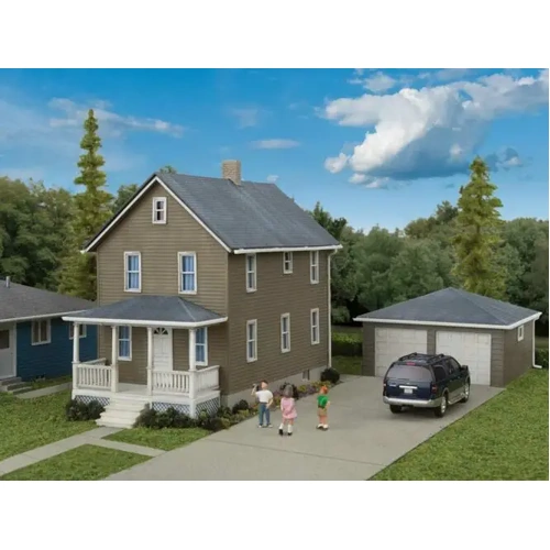 Walthers - HO Two-Storey House with Garage