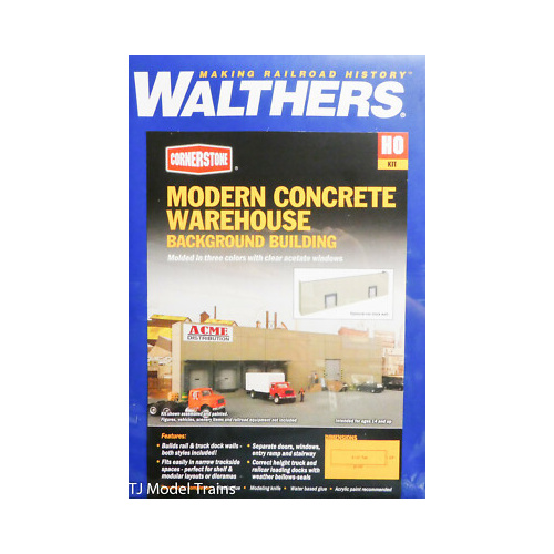 Walthers - HO Modern Concrete W/house B/ground Bldg