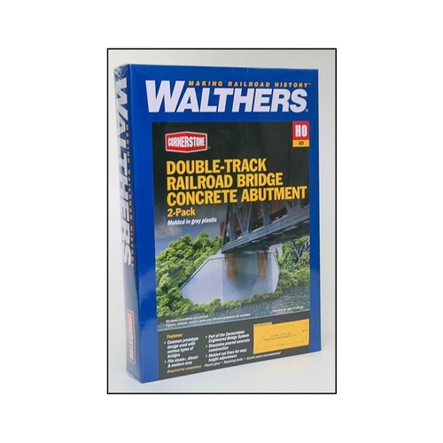 Walthers - HO Double Trk Concrete Abutments(2)
