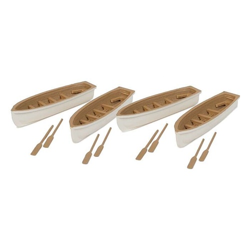 Walthers - HO Rowing Boats white/tan (4)