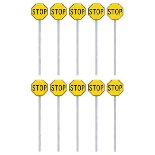 Walthers - HO Stop Signs Yellow and Black