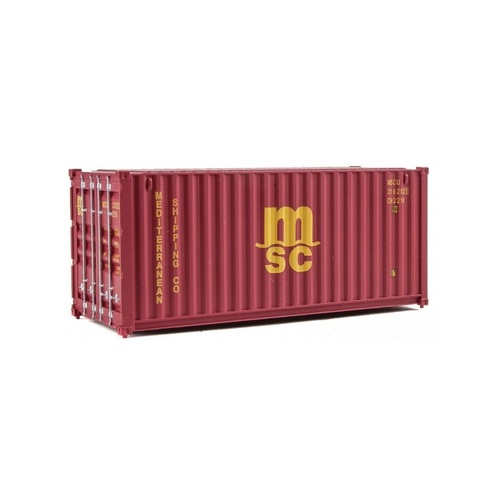 Walthers - HO 20' RS Container MSC Brown
