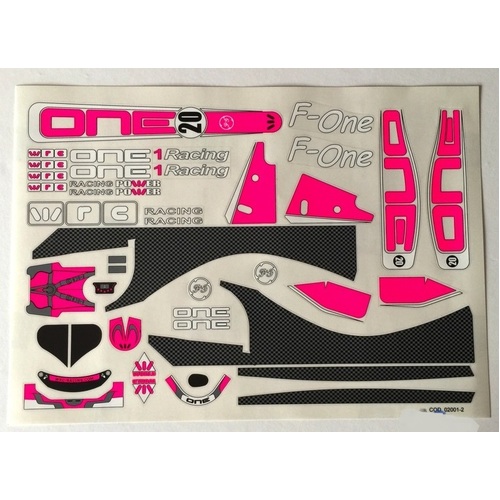  WIRC - WRC Decal Sheet - F1 - Pink - 02001-2-P