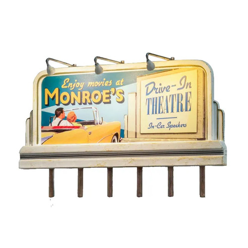Woodland Scenics - HO Billboard - Monroes Monroe's Drive-In (JP5794)