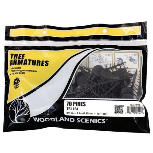 Woodland Scenics - Pine Tree Armatures 2.5- 4In - 70 Pce - TR1124