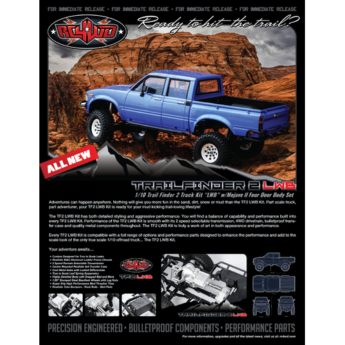 Trail Finder 2 Truck Kit "LWB" w/ Mojave II Four Door Body Set